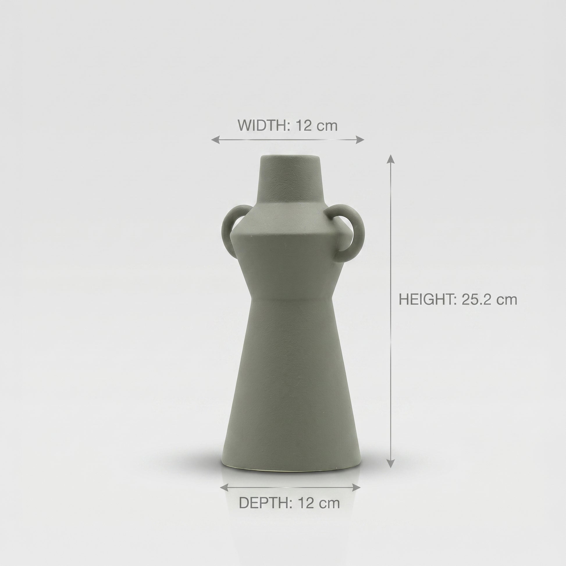 Grey Flower Vase with Handles by Zodiya-2