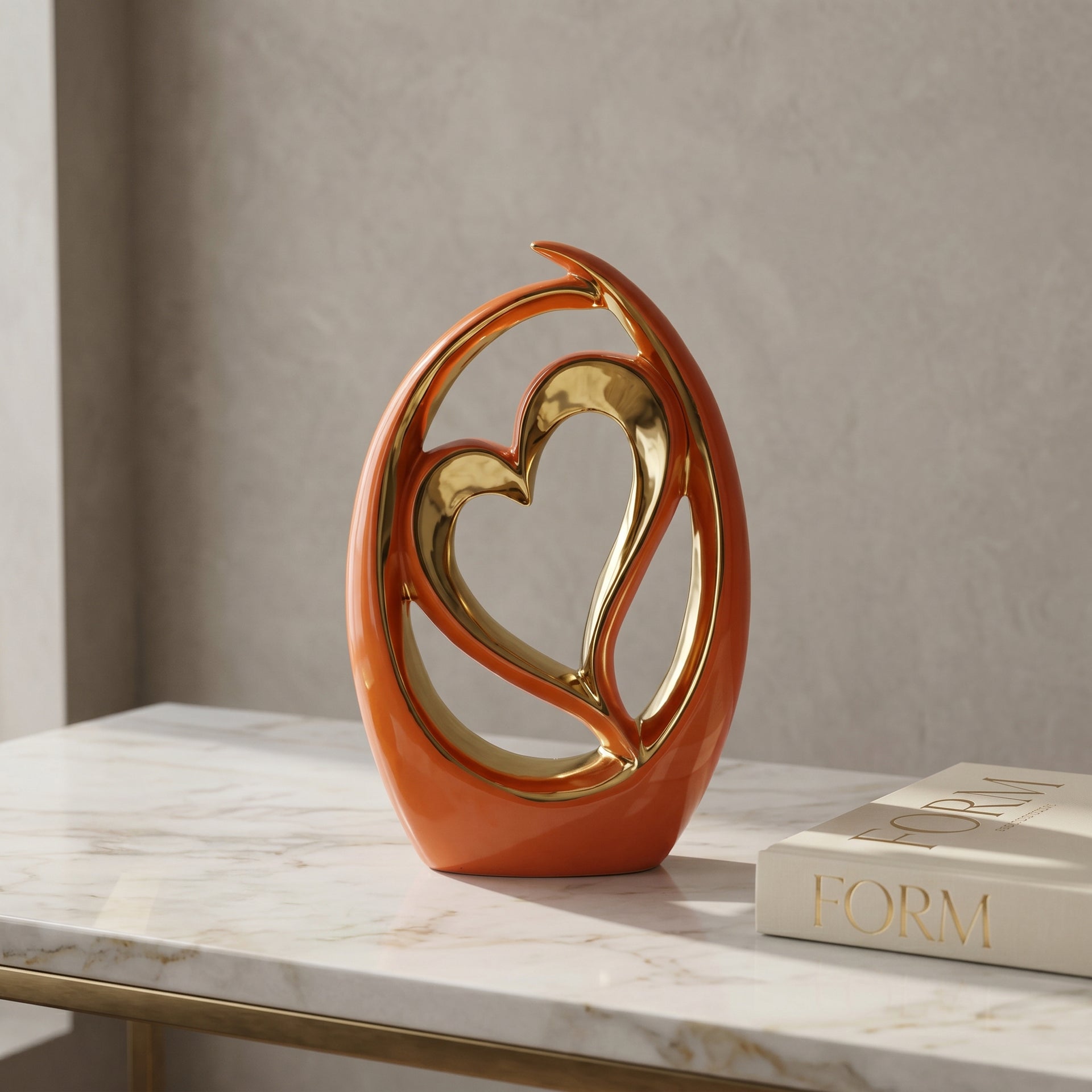 Orange and Gold Decor Piece by Zodiya