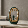 Emerald Green & Gold Ceramic Table Decor by Zodiya