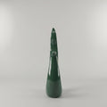 Emerald Green & Gold Flame Ceramic Statue by Zodiya