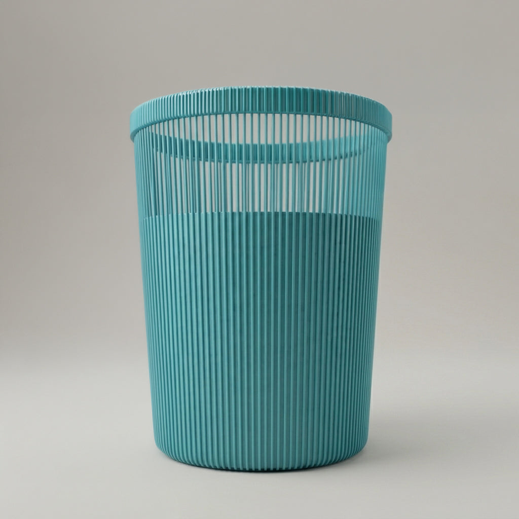 Teal Trash Bin by Zodiya