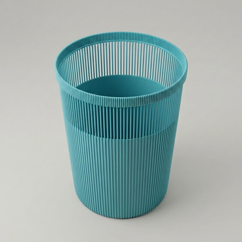 Teal Trash Bin by Zodiya