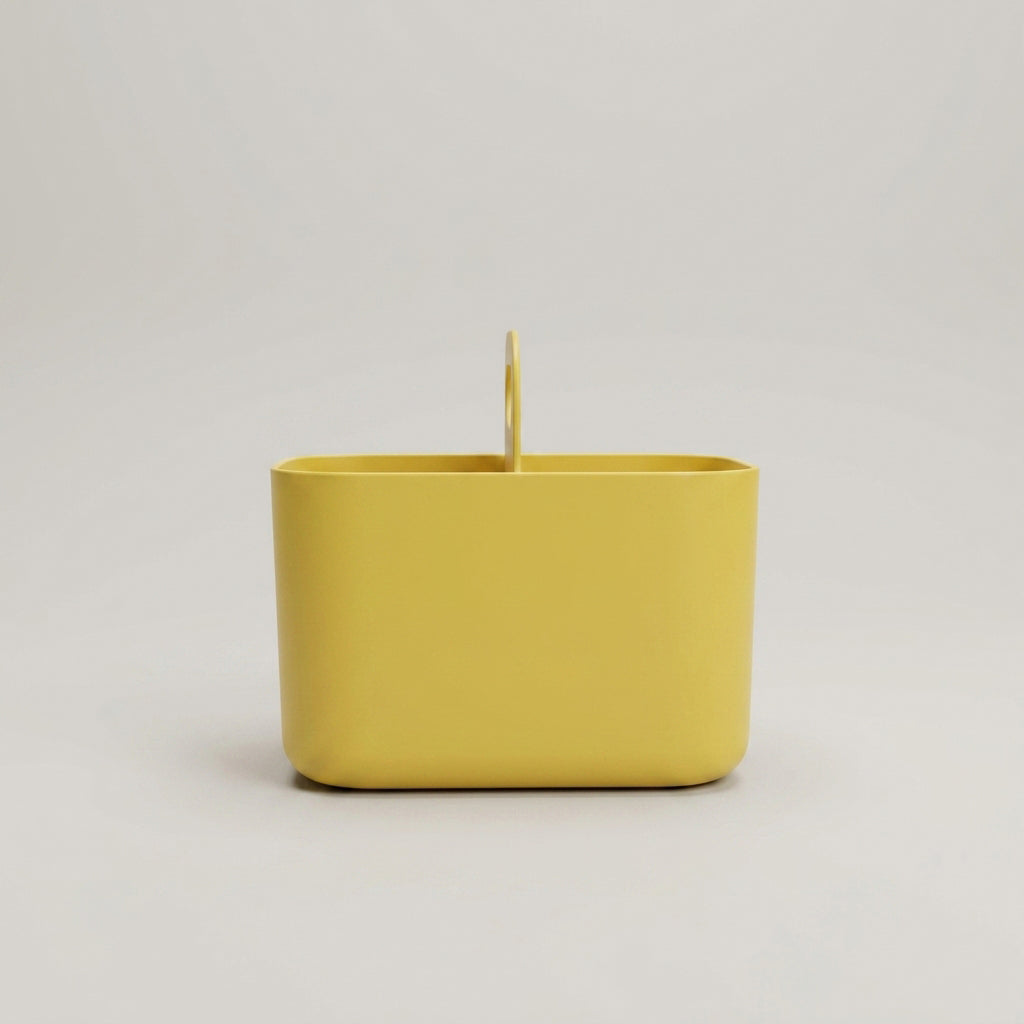Yellow Plastic Bathroom Organiser ( small, 4 compartment) by Zodiya