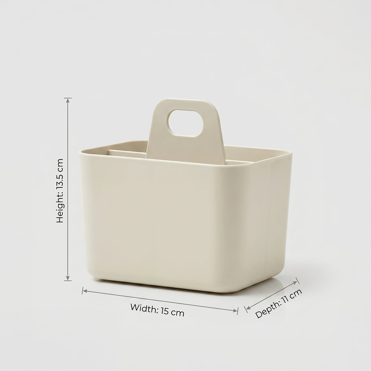 White Plastic Bathroom Organiser ( 4 compartment) by Zodiya