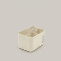 White Plastic Bathroom Organiser ( 4 compartment) by Zodiya