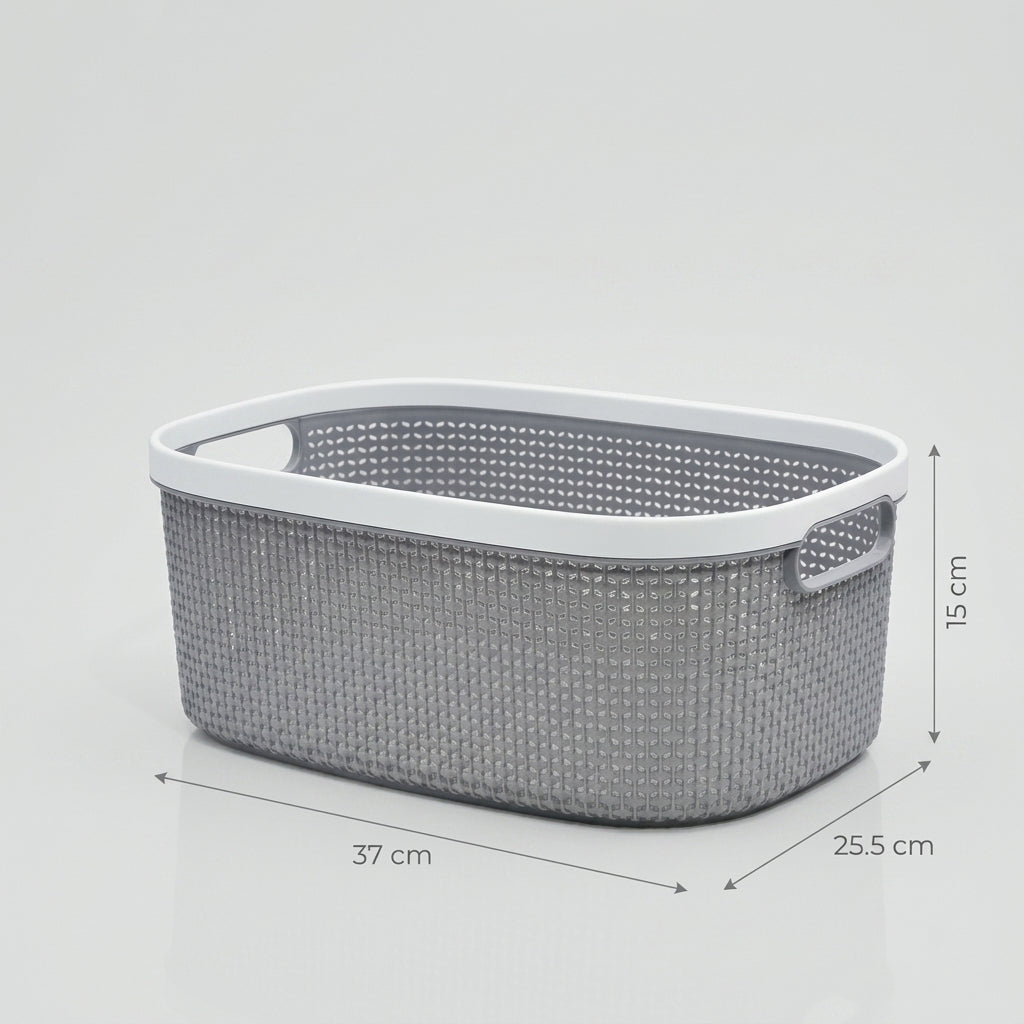 Grey Multipurpose Organiser Basket By Zodiya
