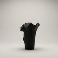 Large Black Ceramic Flower Vase ( Gold Border) by Zodiya