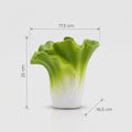 Green & White Ceramic Flower Vase by Zodiya
