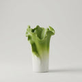 Green & White Ceramic Flower Vase by Zodiya