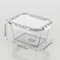Glass Food Storage Container with Lid (2300 ml) by Zodiya