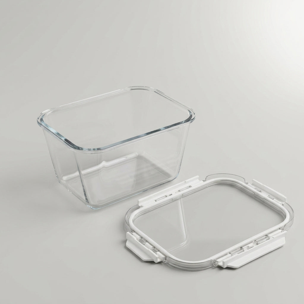 Glass Food Storage Container with Lid (2300 ml) by Zodiya