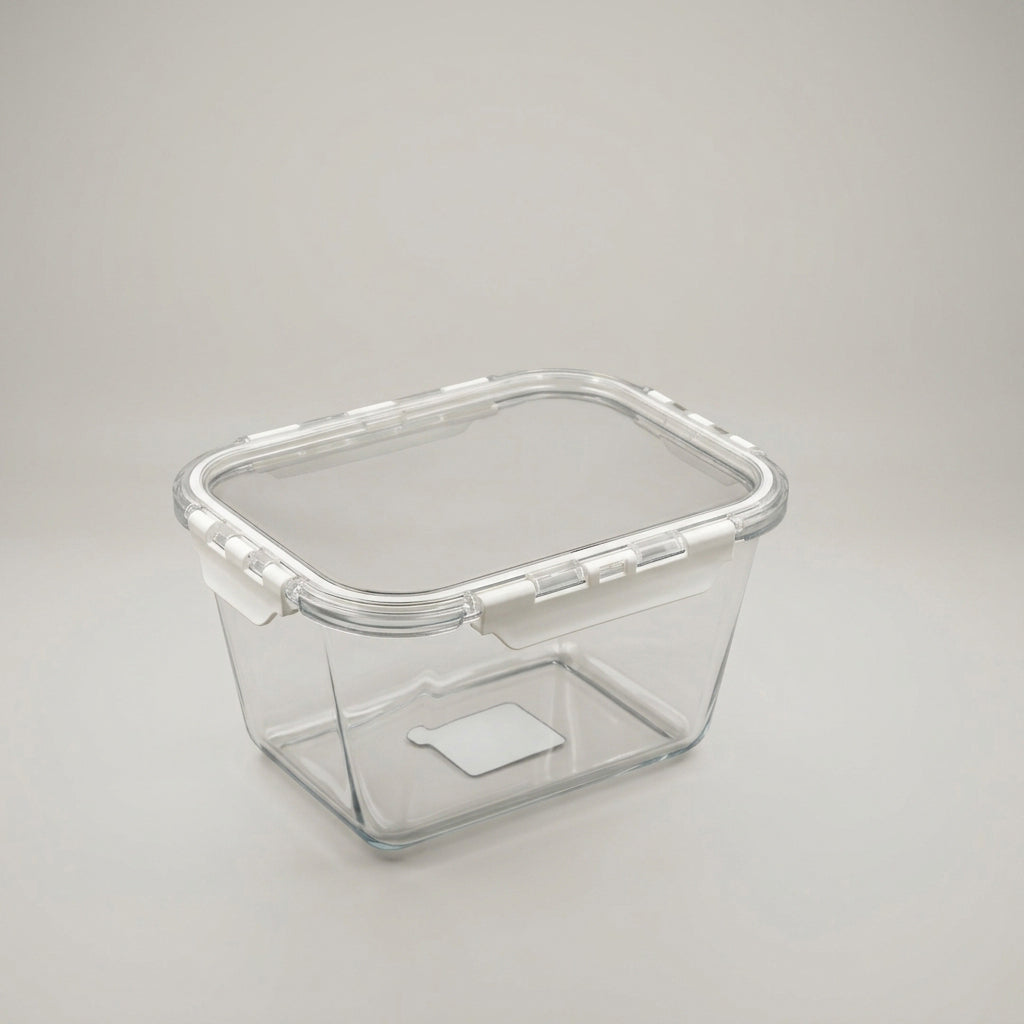 Glass Food Storage Container with Lid (2300 ml) by Zodiya