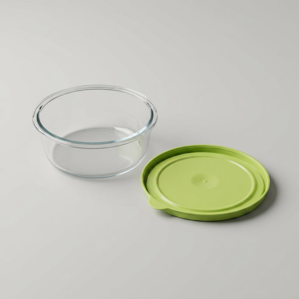 Glass Food Storage Container with Lid (635 ml) by Zodiya
