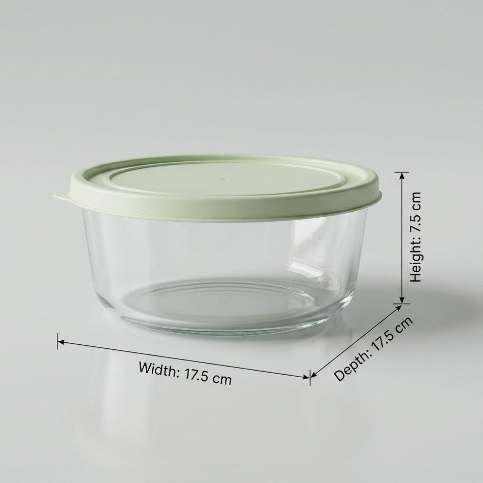 Glass Food Storage Container Box (930 ml) by Zodiya