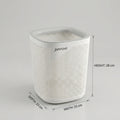 White Square Metal Trash Can by Zodiya