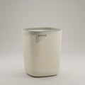 White Square Metal Trash Can by Zodiya