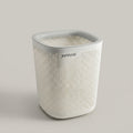 White Square Metal Trash Can by Zodiya