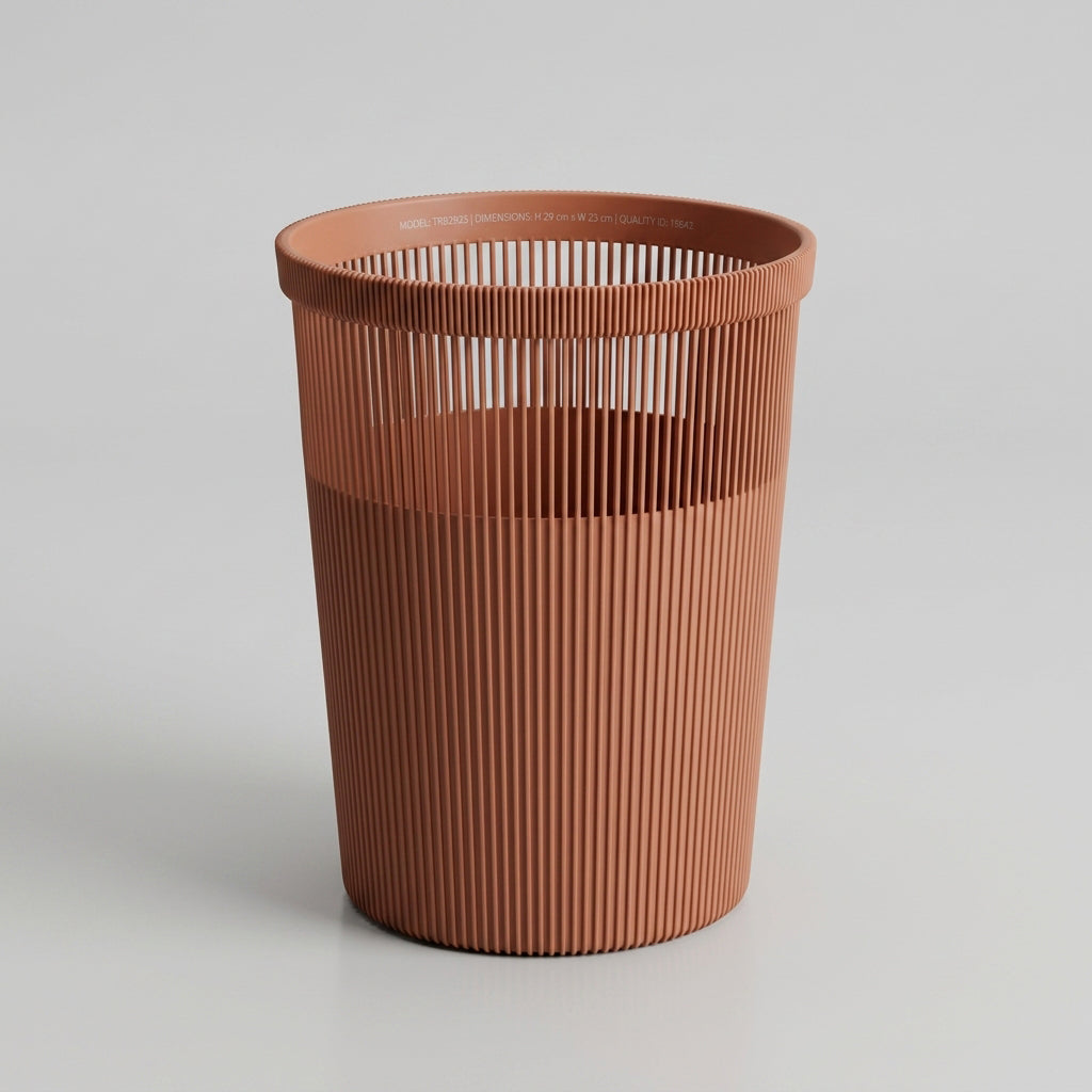Brown Medium Trash Can by Zodiya