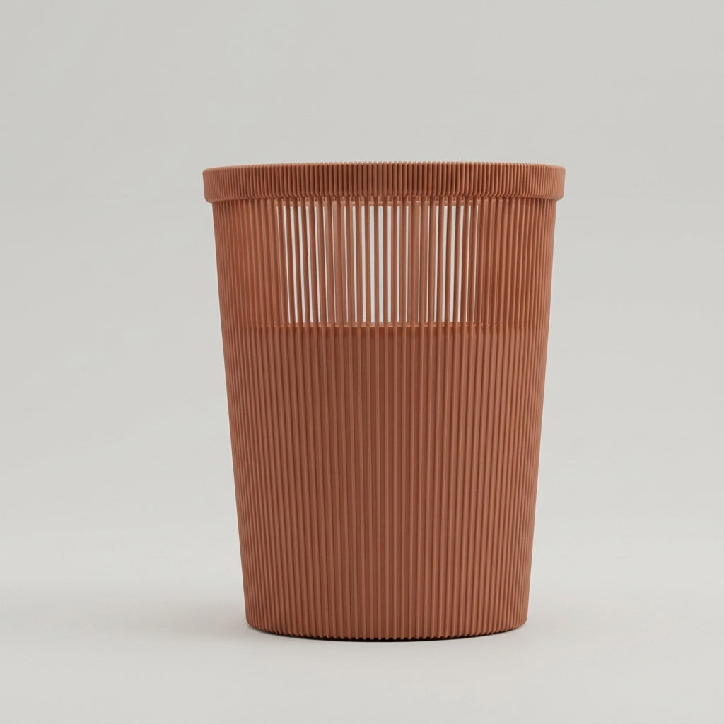 Brown Medium Trash Can by Zodiya