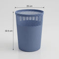 Blue Plastic Trash Can by Zodiya
