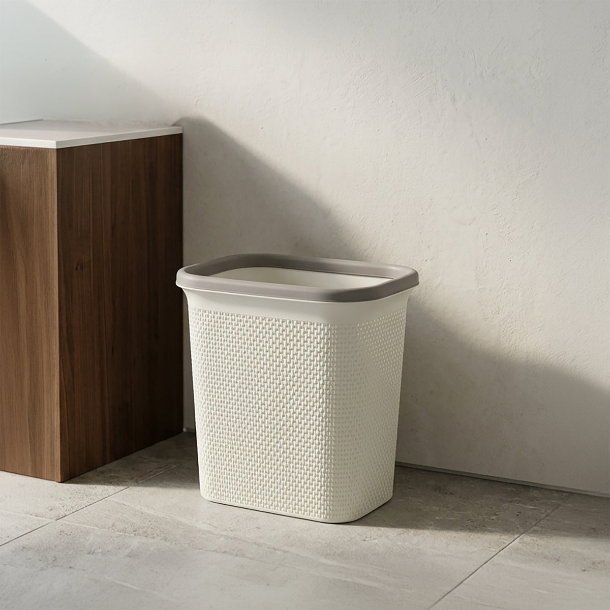 White Square Trash Can (Small) By Zodiya