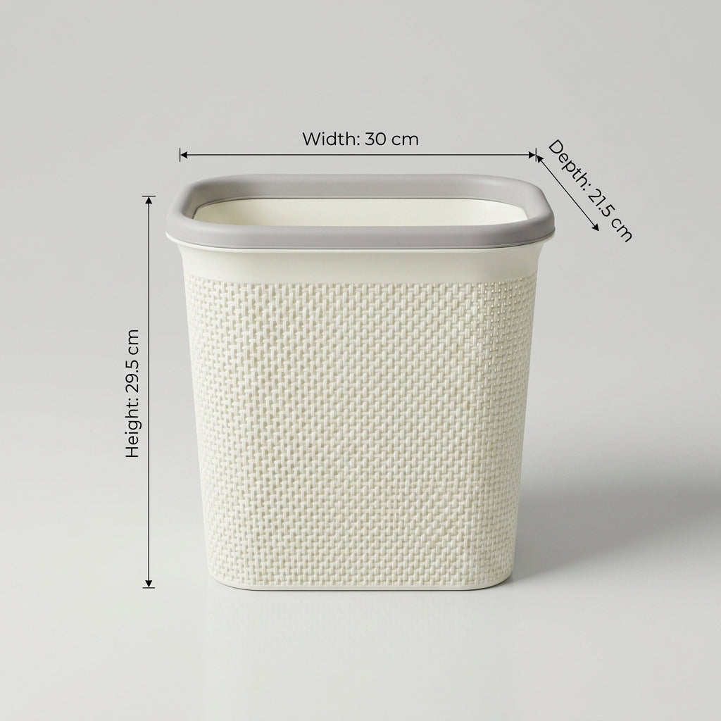 White Square Trash Can (Small) By Zodiya