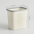 White Square Trash Can By Zodiya