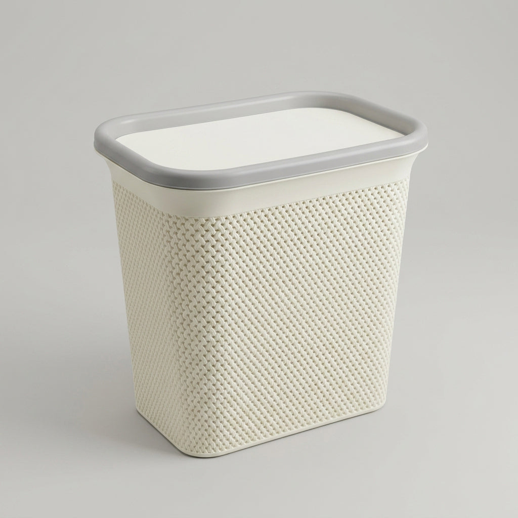 White Square Trash Can By Zodiya
