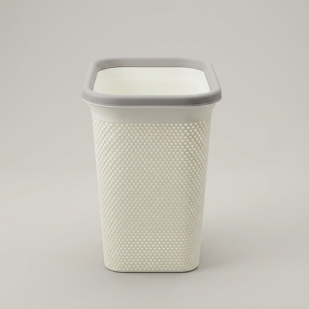 White Square Trash Can By Zodiya