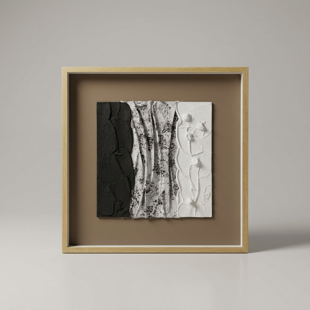 Wooden Black Textured Wall Frame By Zodiya