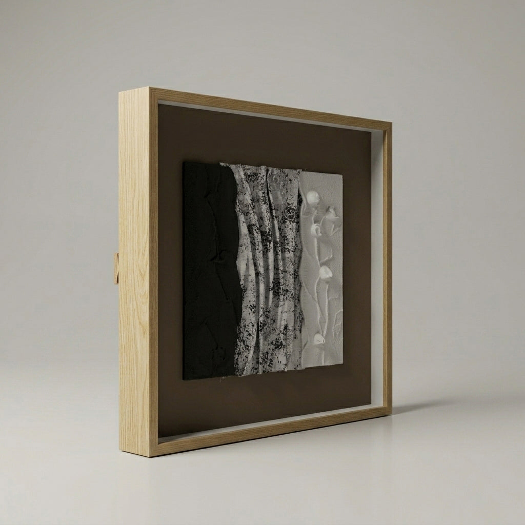 Wooden Black Textured Wall Frame By Zodiya
