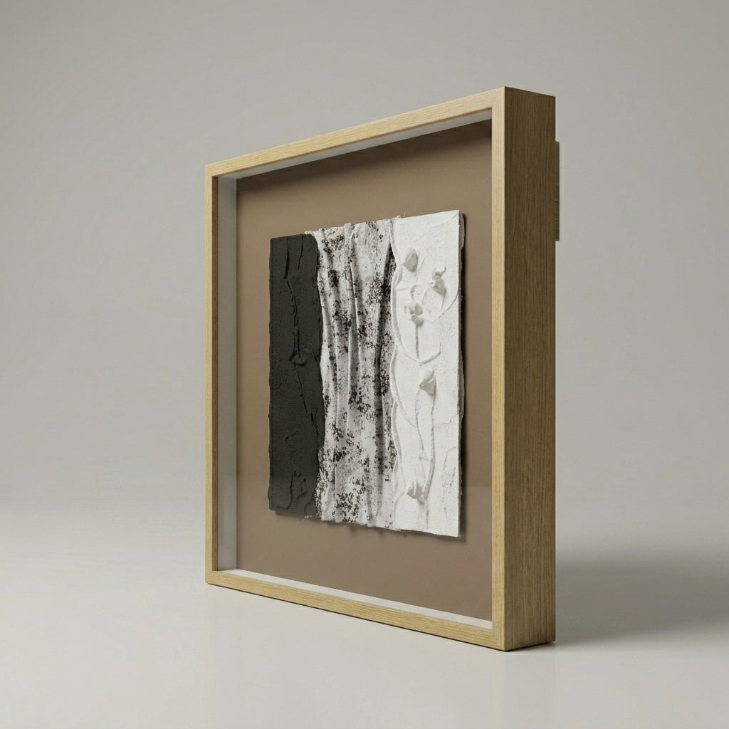Wooden Black Textured Wall Frame By Zodiya