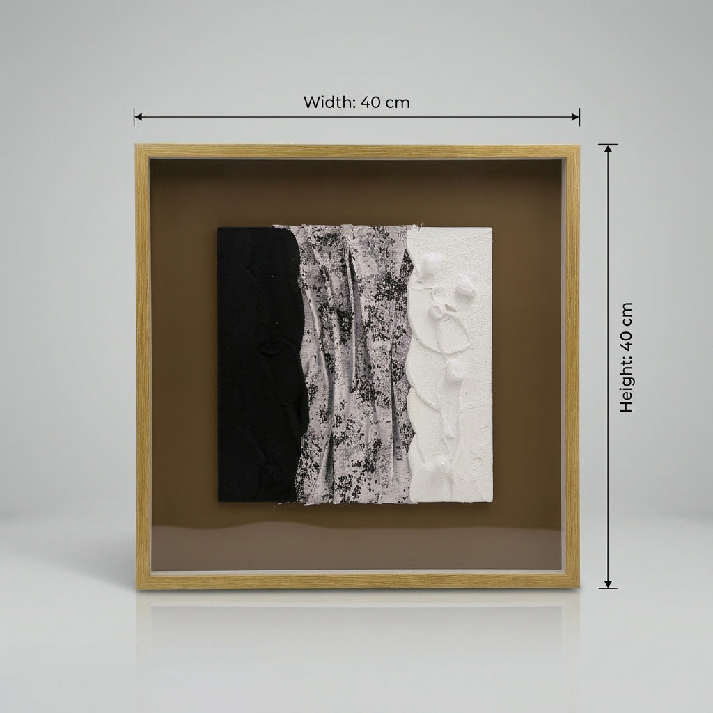 Wooden Black Textured Wall Frame By Zodiya