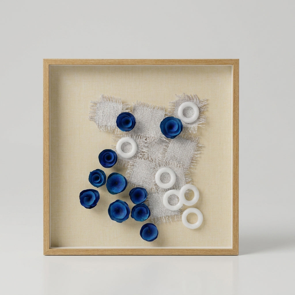 Wooden Blue Wall Frame By Zodiya