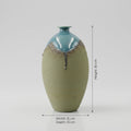 Olive Green Drip Glaze Large Ceramic Vase By Zodiya