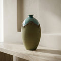 Olive Green Drip Glaze Large Ceramic Vase By Zodiya