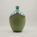 Olive Green Drip Glaze Ceramic Flower Vase by Zodiya