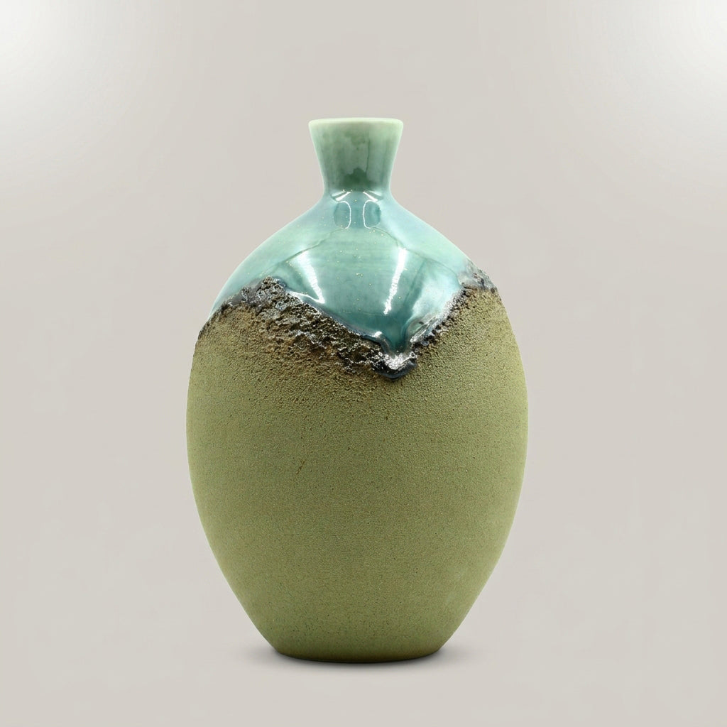 Urban Blue Grey Ceramic Vase By Zodiya-5