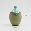 Olive Green Drip Glaze Ceramic Flower Vase by Zodiya