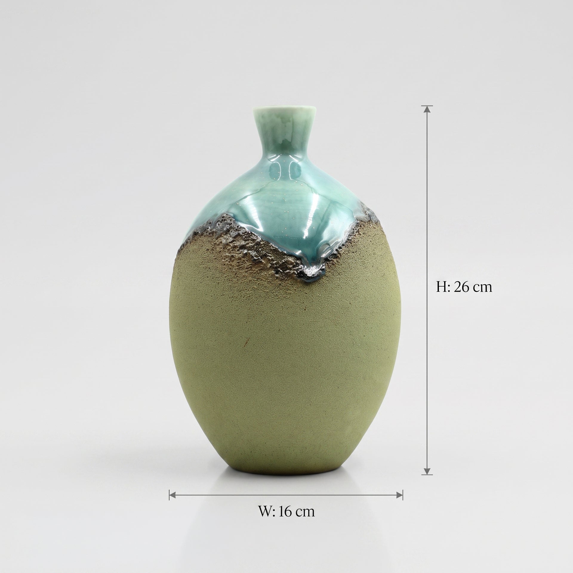 Urban Blue Grey Ceramic Vase By Zodiya
