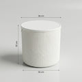 White Round Multipurpose Storage Box By Zodiya