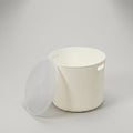 White Round Multipurpose Storage Box By Zodiya