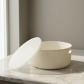 White Round Storage Box (small) By Zodiya