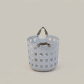 Grey Plastic Laundry Basket with Handles  By Zodiya
