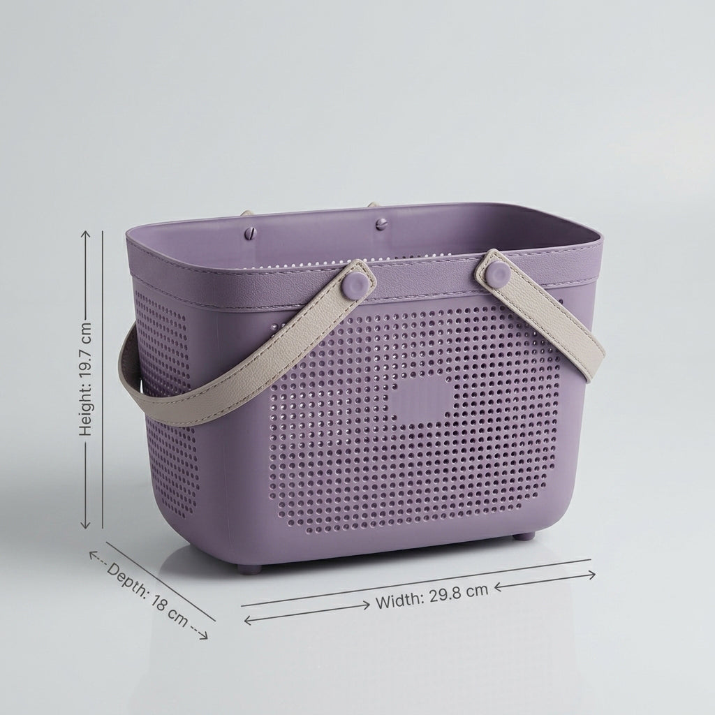 Purple Multipurpose Organiser Basket By Zodiya