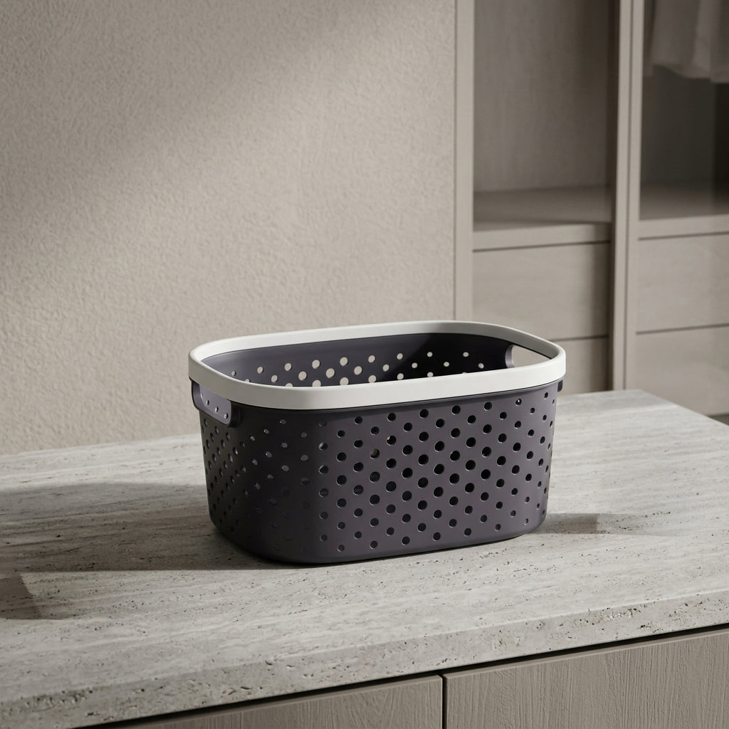 Dark Grey Multipurpose Organiser Basket By Zodiya