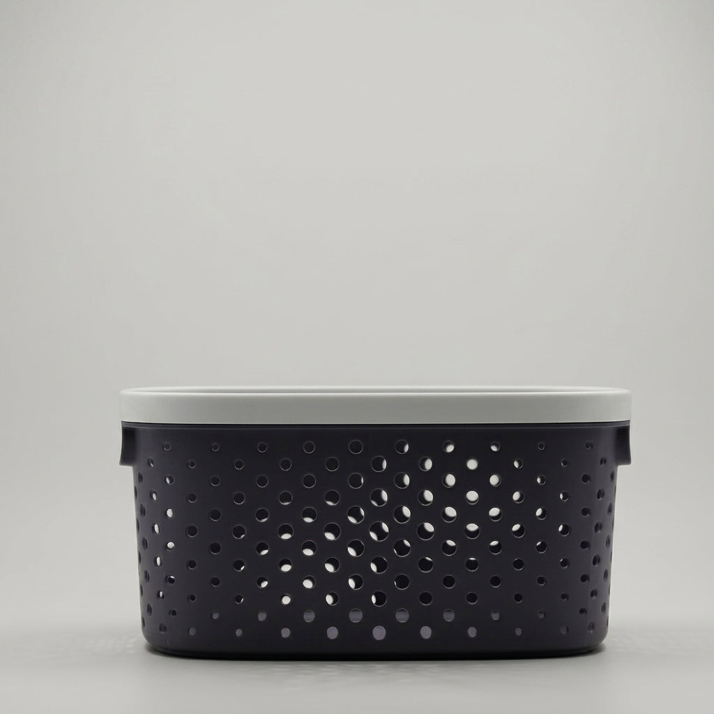 Dark Grey Multipurpose Organiser Basket By Zodiya