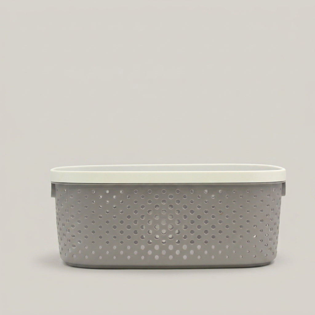 Small Grey multipurpose Organiser Basket By Zodiya