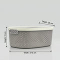 Small Grey multipurpose Organiser Basket By Zodiya