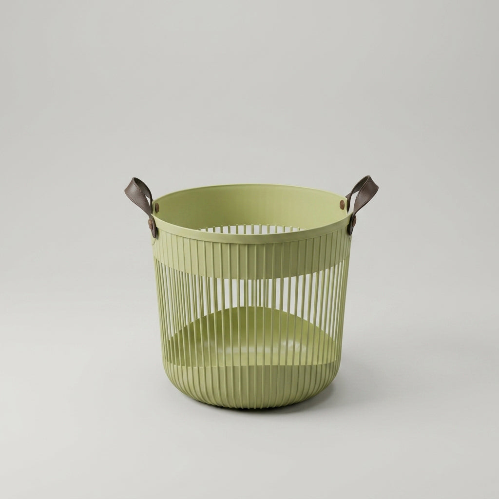 Green Plastic Laundry Basket By Zodiya